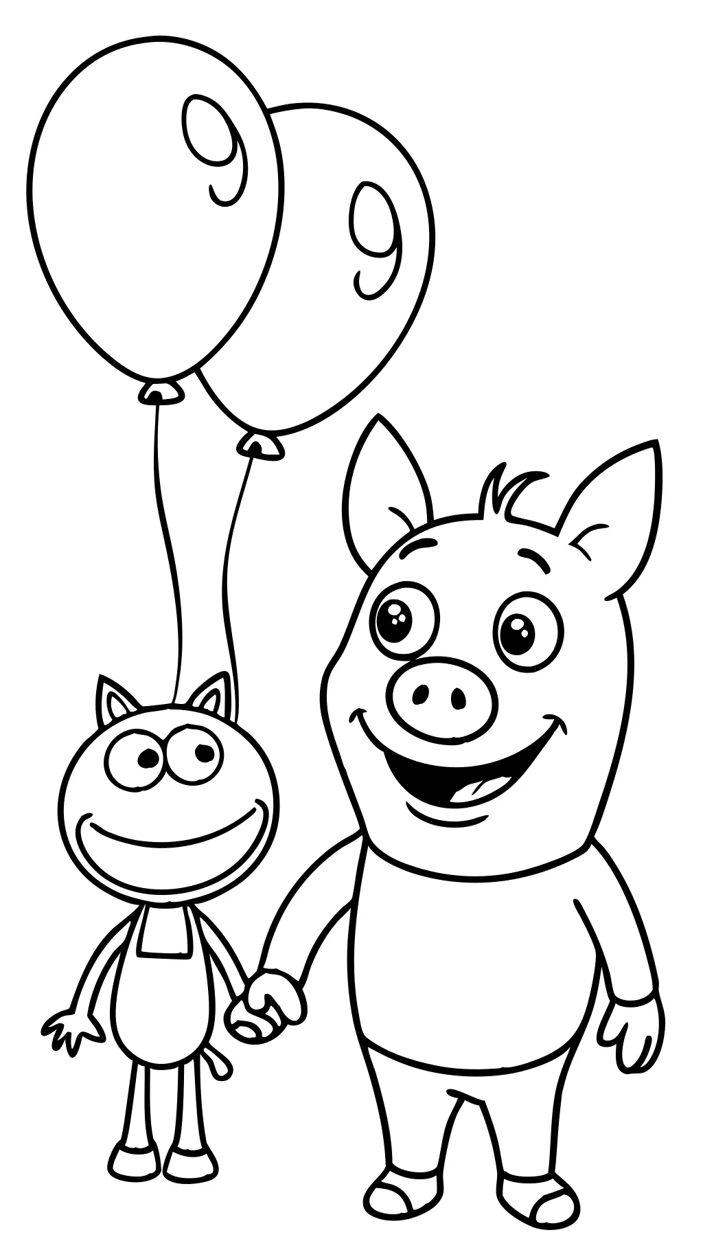 páginas para colorear de Piggie y Gerald